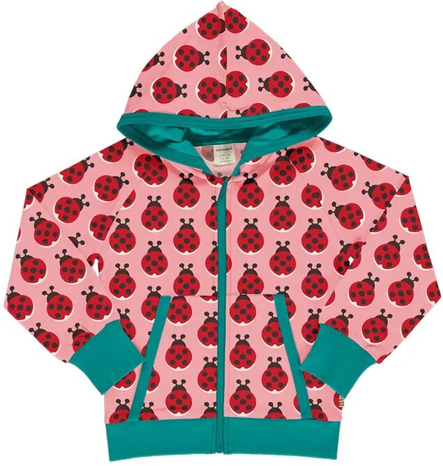 Maxomorra Kapuzen-Sweatjacke LADYBUG in rosa