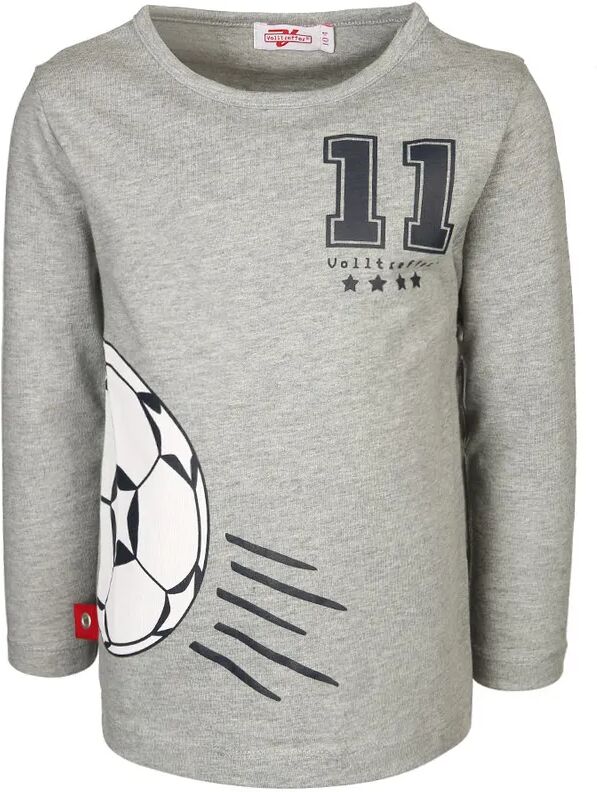 Volltreffer Langarm-Shirt FOOTBALL NO 11 in grau melange