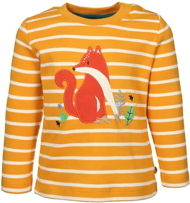 frugi Langarm-Shirt FOX gestreift in goldgelb