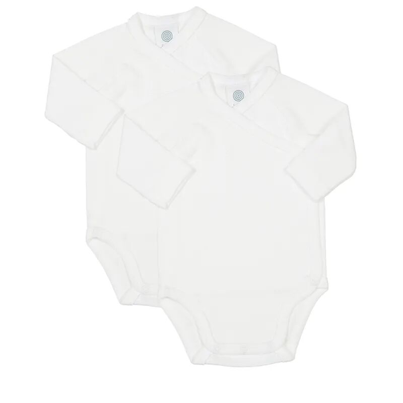 Sanetta Langarm-Wickelbody BASIC BABY 2-teilig in weiß