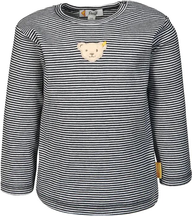 Steiff Langarmshirt BASIC geringelt in navy/weiß