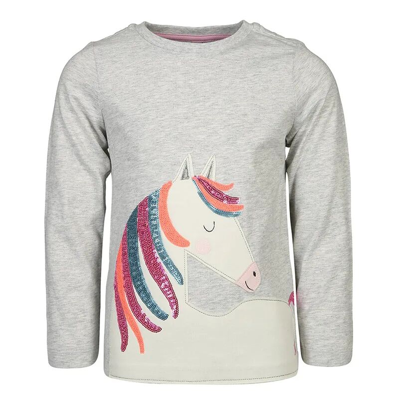 Tom Joule® Langarmshirt HORSE MANE in grau melange