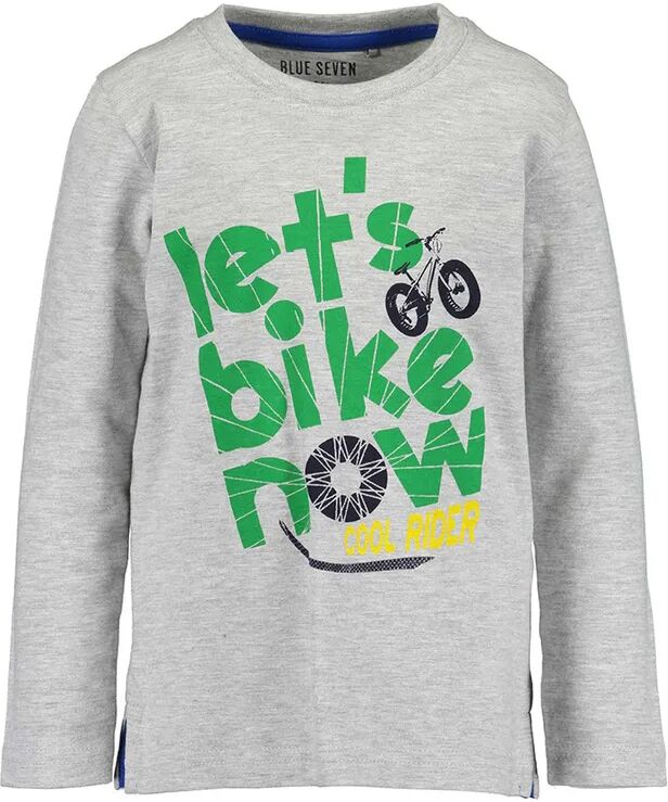 BLUE SEVEN Langarmshirt MOVE IT – LET’S BIKE in nebelgrau