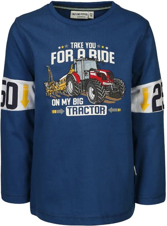 Salt & Pepper Langarmshirt RIDE MY TRACTOR in nautic blue