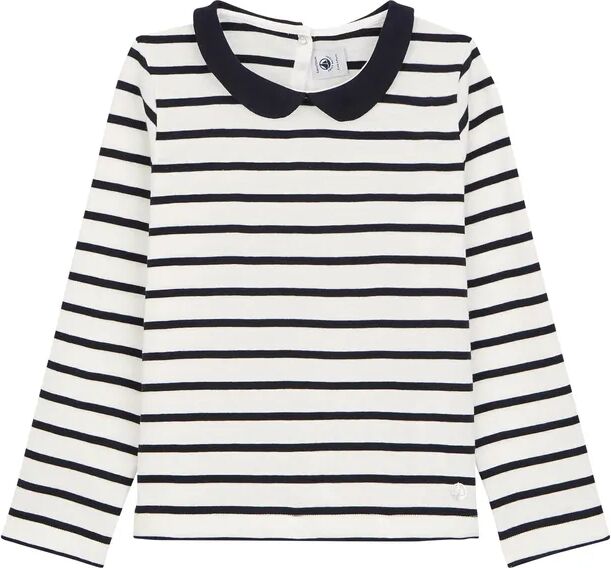 Petit Bateau Langarmshirt TOUISETTE mit Bubikragen in marshmallow/smoking