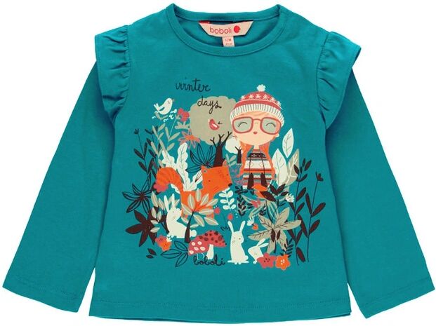 Boboli Langarmshirt ZAUBERWALD mit Rüschen in ocean blue