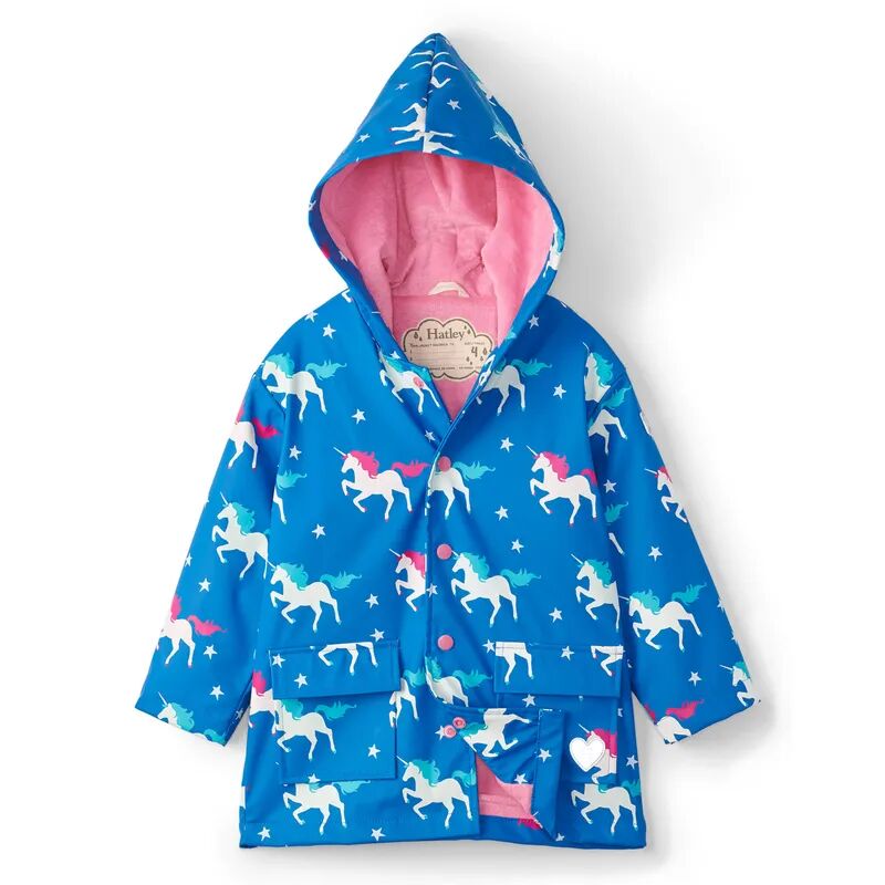 Hatley Regenjacke COLOUR CHANGING – TWINKLE UNICORNS in hellblau