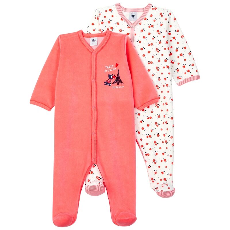 Petit Bateau Schlafstrampler TIMADE 2er-Pack in marshmallow/peachy