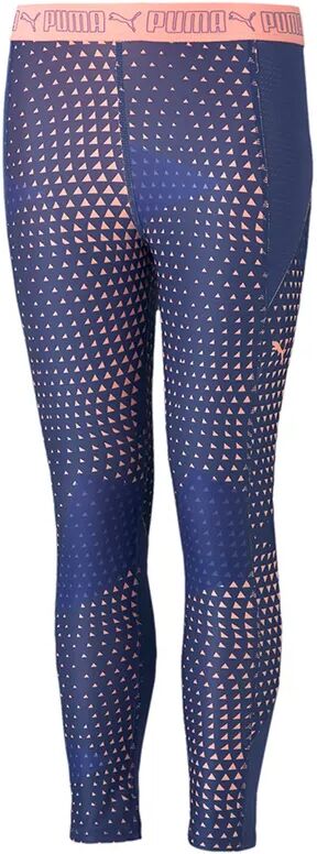 Puma Sport-Tights RUNTRAIN gemustert in hazy blue/elektro peach