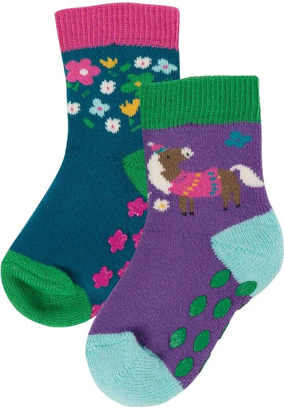 frugi Stopper-Socken GRIPPY – HORSE 2er Pack in bunt