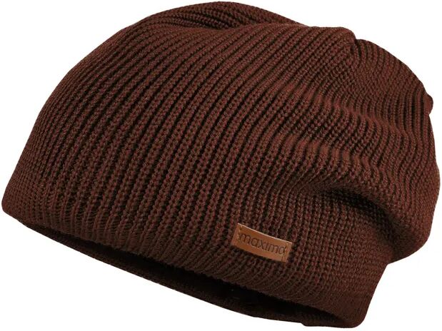 maximo Strick-Beanie PERLFANG in cherry brown