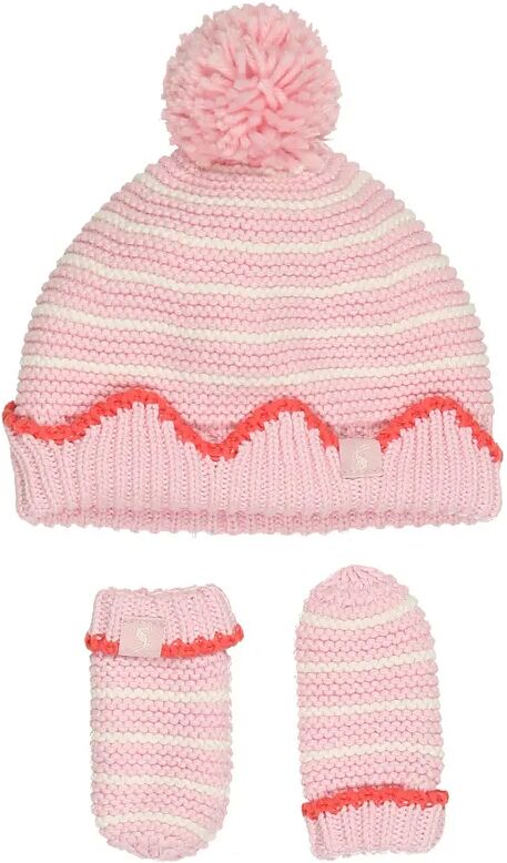 Tom Joule® Strickmütze CROWN mit Fäustlingen in rosa