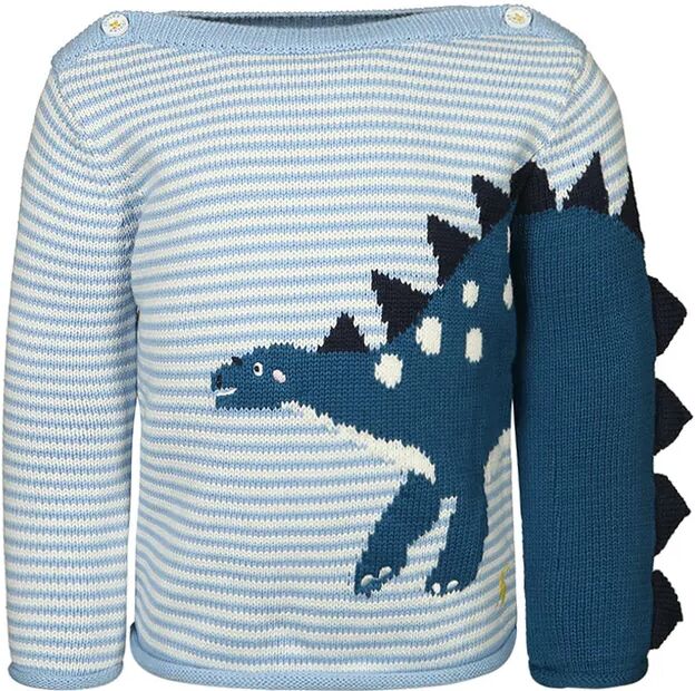 Tom Joule® Strickpullover BARNEY – DINO gestreift in hellblau