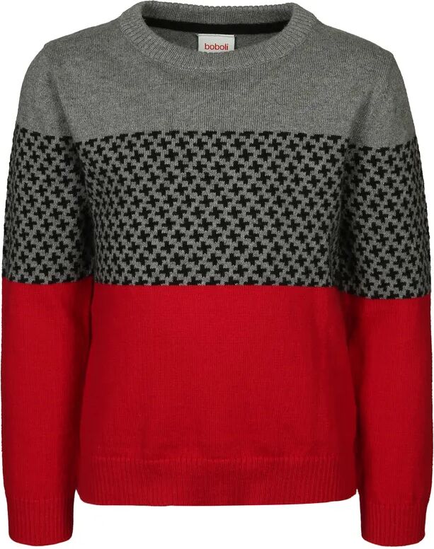 Boboli Strickpullover PATRON in rot/grau