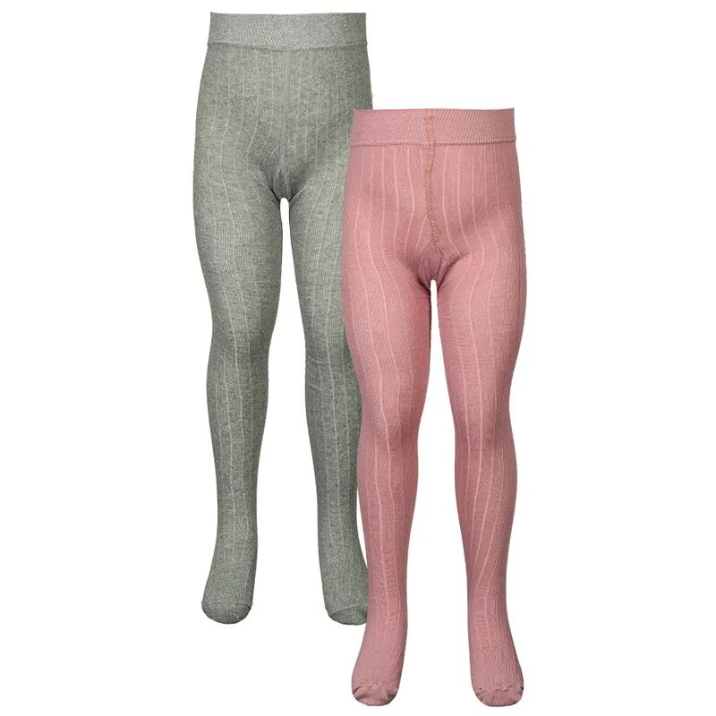 ewers Strumpfhose KIDS RIPPE 2er-Pack in altrosa/grau