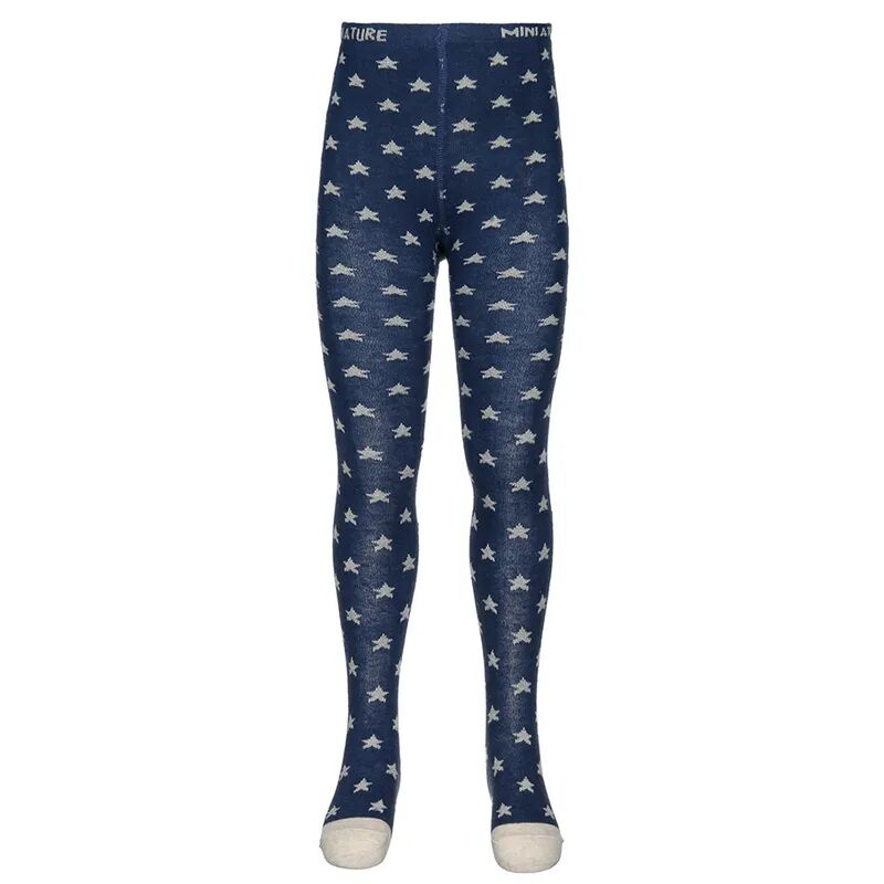 MINI A TURE Strumpfhose RIFF STARS in blau/creme