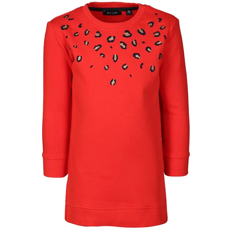 BLUE SEVEN Sweat-Kleid ANIMAL mit Glitzer in rot