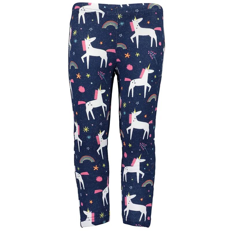 BLUE SEVEN Sweat-Leggings FRIENDSHIP – UNICORN AOP in dunkelblau