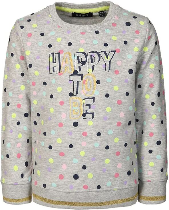 BLUE SEVEN Sweatshirt HAPPY DAYS – DOTS in grau meliert