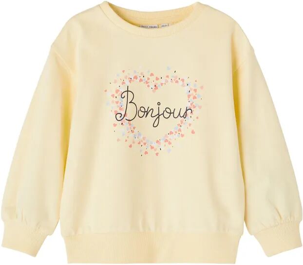 name it Sweatshirt NMFVISUS BONJOUR in double cream