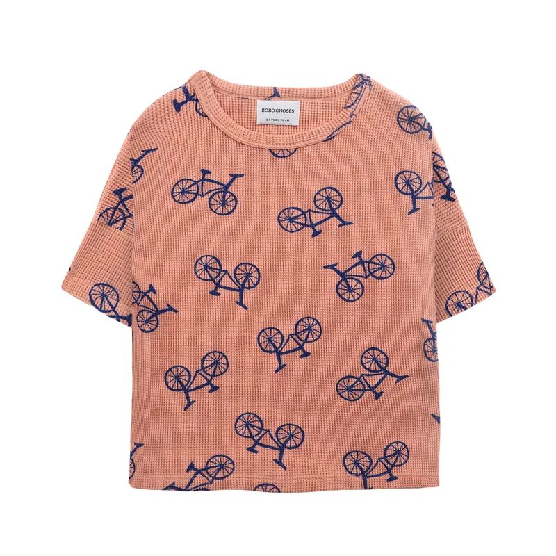 Bobo Choses T-Shirt BICYCLE in peach
