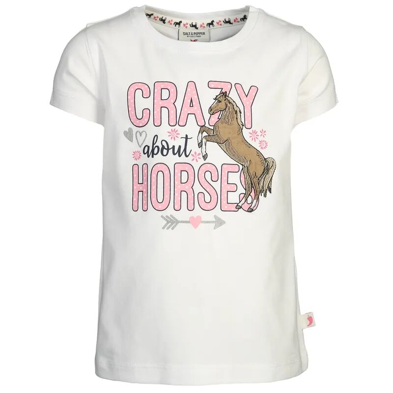 Salt & Pepper T-Shirt CRAZY ABOUT HORSES in white