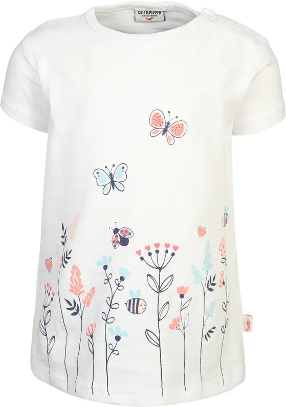 Salt & Pepper T-Shirt FLOWERS in white