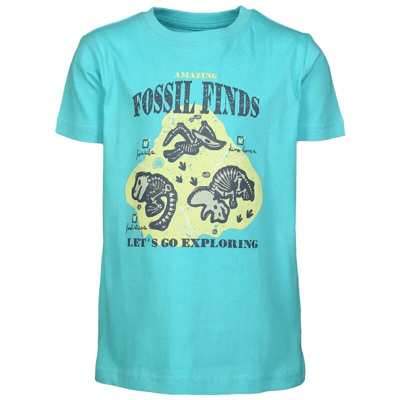 BLUE SEVEN T-Shirt FOSSIL FINDS - GLOW IN THE DARK in cyan