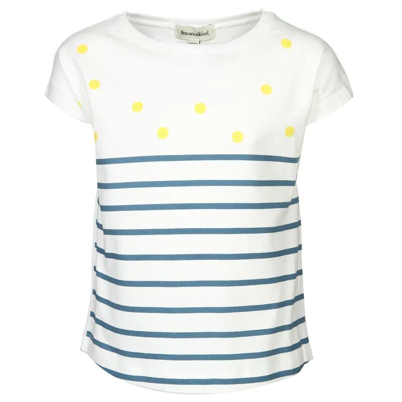 tausendkind essentials T-Shirt GLITTER DOTS in weiß/dunkelblau