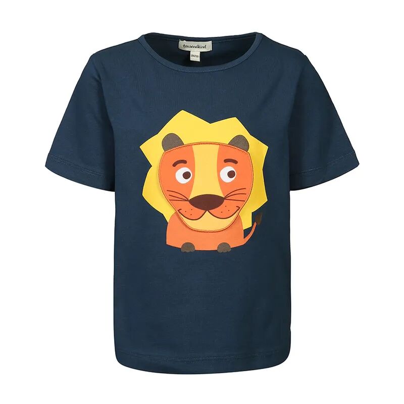 tausendkind collection T-Shirt LÖWE mit Klappe in dunkelblau