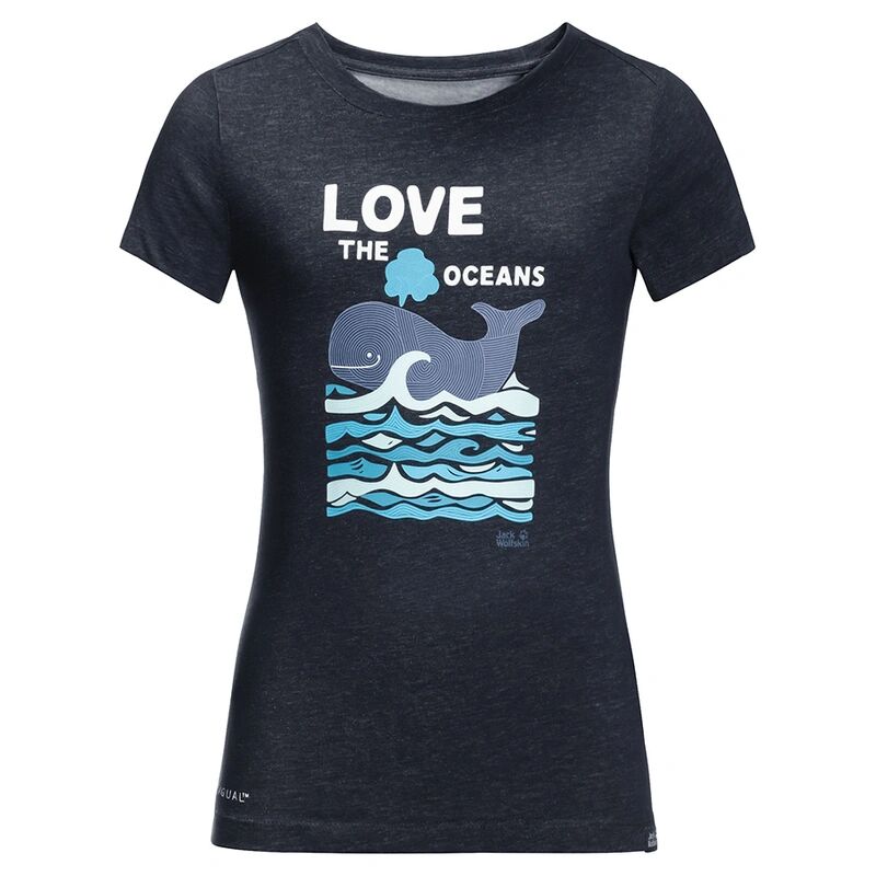 Jack Wolfskin T-Shirt LOVE THE OCEANS in night blue