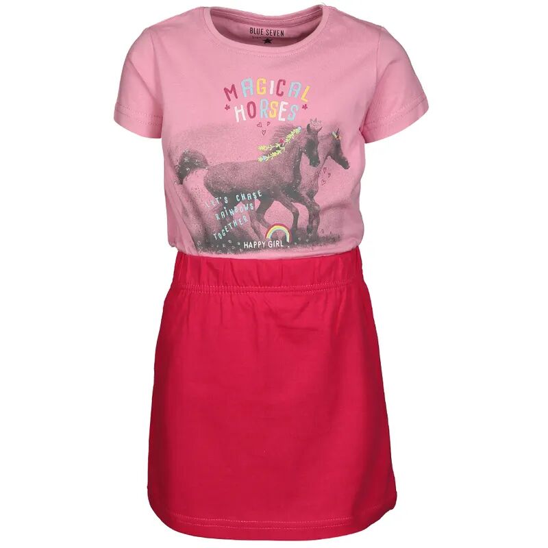 BLUE SEVEN T-Shirt MAGIC HORSES mit Rock in rosa/magenta