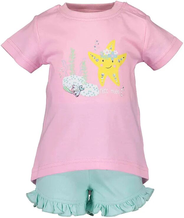 BLUE SEVEN T-Shirt MERMAID SUMMER mit Shorts in rosa/türkis