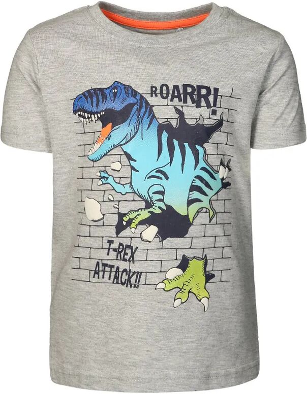 BLUE SEVEN T-Shirt NEON DINO – ROARR in grau meliert