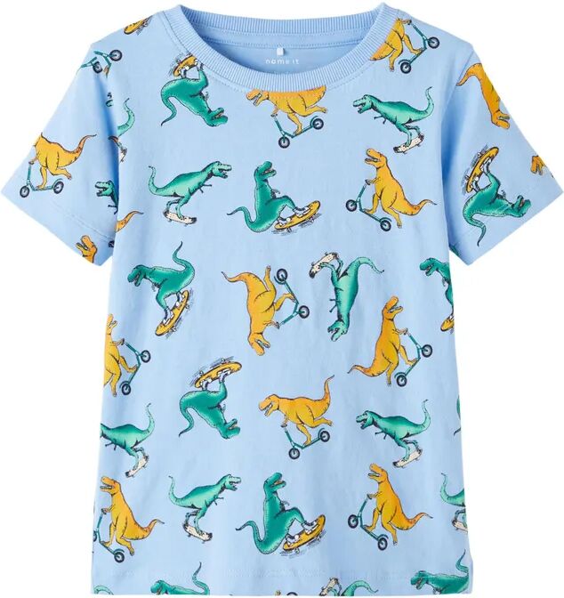 name it T-Shirt NMMBIS SKATING DINOS in vista blue