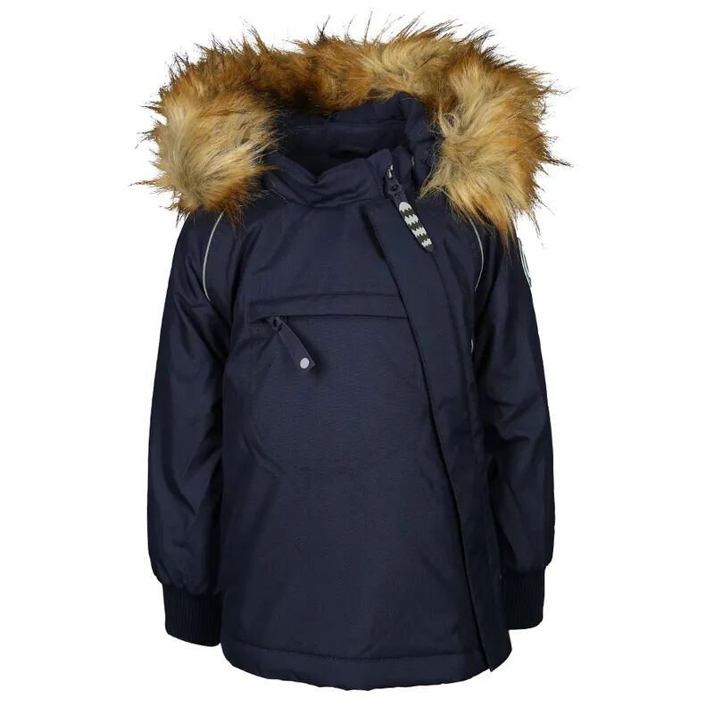 racoon outdoor Winterjacke BABY BEAS mit Kunstfellbesatz in dunkelblau