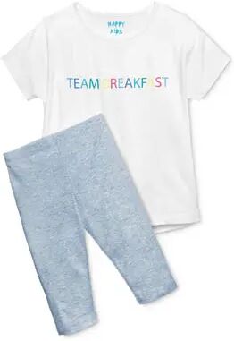 Tchibo - Pyjama mit Leggings - Hellblau/Meliert -Kinder - Gr.: 122/128 Baumwolle  122/128