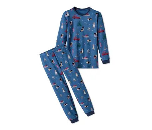 Tchibo - Interlock-Pyjama - Blau -Kinder - 100% Baumwolle - Gr.: 98/104 Baumwolle Blau 98/104