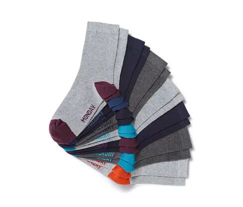 Tchibo - 7 Paar Socken - Dunkelgrau/Meliert -Kinder - Gr.: 31-34 Baumwolle  31-34