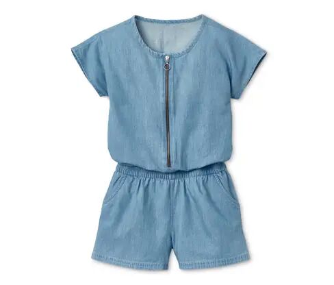 Tchibo - Jumpsuit - Blau -Kinder - 100% Baumwolle - Gr.: 170/176 Baumwolle  170/176