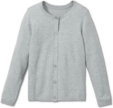 Tchibo - Feinstrickjacke - Dunkelgrau/Meliert -Kinder - Gr.: 98/104 Baumwolle Grau 98/104