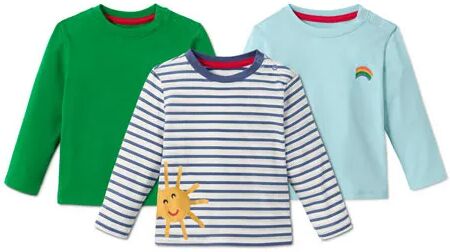 Tchibo - 3 Jersey-Langarmshirts aus Bio-Baumwolle - Hellblau/Gestreift -Kinder - 100% Baumwolle - Gr.: 86/92 Baumwolle 1x 86/92