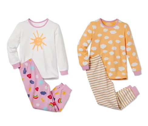 Tchibo - 2 Pyjamas aus Bio-Baumwolle - Weiss/Gestreift -Kinder - 100% Baumwolle - Gr.: 86/92 Baumwolle 1x 86/92