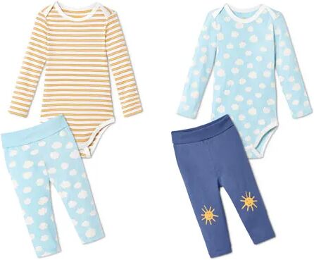 Tchibo - 4-teiliges Baby-Set aus Bio-Baumwolle - Blau/Gestreift -Baby - 100% Baumwolle - Gr.: 74/80 Baumwolle  74/80