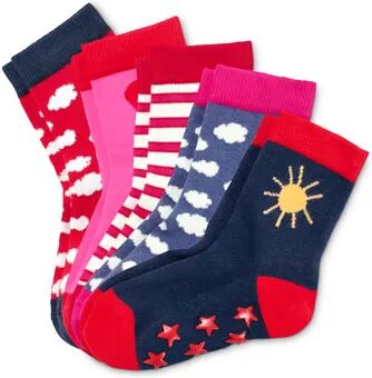 Tchibo - 5 Paar Socken aus Bio-Baumwolle - Weiss/Gestreift -Kinder - Gr.: 31-34 Baumwolle 1x 31-34