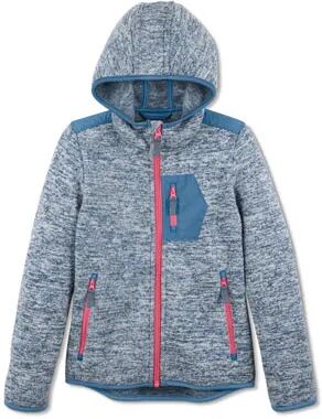 Tchibo - Strickfleecejacke mit Kapuze mit recyceltem Material - Hellblau/Meliert -Kinder - Gr.: 134/140 Polyester  134/140