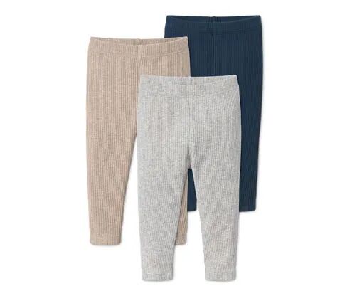 Tchibo - 3 Ripp-Leggings - Dunkelblau/Meliert -Kinder - Gr.: 98/104 Baumwolle 1x 98/104