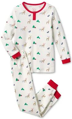 Tchibo - Interlock-Pyjama aus Bio-Baumwolle - Weiss -Kinder - 100% Baumwolle - Gr.: 122/128 Baumwolle  122/128