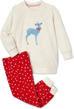 Tchibo - Nicki-Pyjama - Weiss -Kinder - Gr.: 98/104 Polyester  98/104