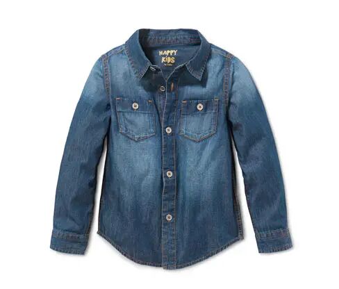 Tchibo - Jeans-Hemd - Blau -Kinder - 100% Baumwolle - Gr.: 98/104 Baumwolle  98/104